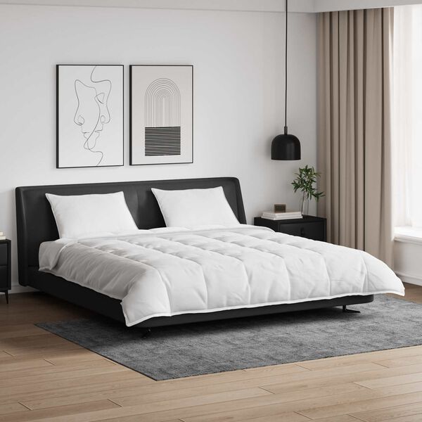 vidaXL R&uacute;mfatasett me&eth; kodda 3 pcs Hv&iacute;tt D&uacute;nfja&eth;rir