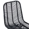 vidaXL Bor&eth;st&oacute;ll 2 pcs Svartur 44 x 47 x 85 cm Rattan og j&aacute;rn