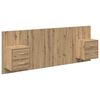 vidaXL R&uacute;mveggur me&eth; sk&aacute;p me&eth; sk&uacute;ffu 3 pcs Artisan Eik Samsettur vi&eth;ur