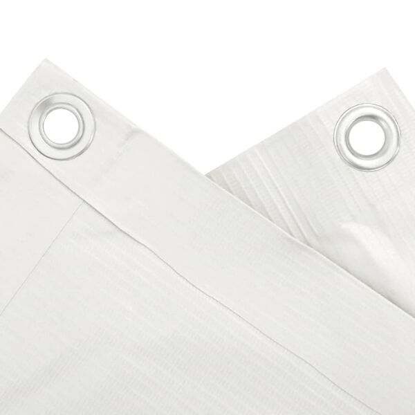 vidaXL Skj&oacute;lveggur &aacute; Svalir Hv&iacute;tur 1000x120 cm PVC