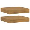 vidaXL Vegghylla 2 pcs Drapplita&eth;ur 23 x 23,5 x 4 cm Samsettur vi&eth;ur