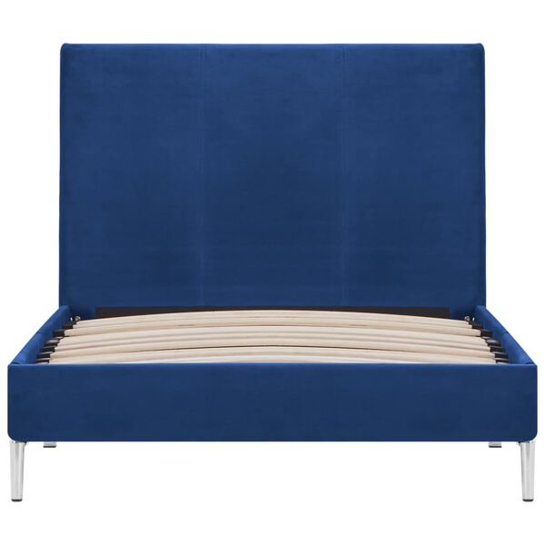 vidaXL Rúmgrind Blátt Áklæði 90x200 cm