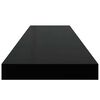 vidaXL Vegghengdar Hillur 2 stk. Svartar 90x23,5x3,8 cm MDF