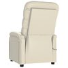 vidaXL Electric Recliner Chair Cream gervi leður