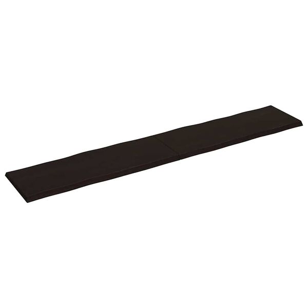 vidaXL Borðplata 140x40x(2-6)cm Meðhöndlaður Viður Náttúrulegar Brúnir