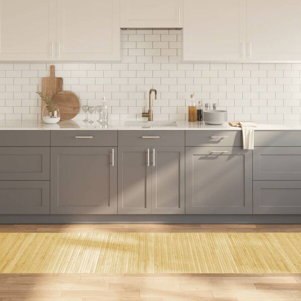 vidaXL Motta R&eacute;tthyrnd Lj&oacute;s N&aacute;tt&uacute;ruleg 80x400 cm Bambus