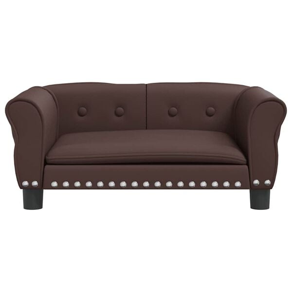 vidaXL Hundab&aelig;li Br&uacute;nt 70x45x30 cm Le&eth;url&iacute;ki