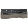 vidaXL S&oacute;fasett 5 pcs Gr&aacute;r p&oacute;l&yacute;rattan