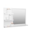 805012 vidaXL Bathroom Mirror High Gloss White 60x10,5x45 cm Chipboard