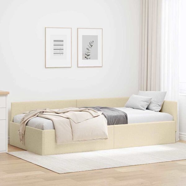 vidaXL Hornr&uacute;m ramma me&eth; h&ouml;fu&eth;gafl Rj&oacute;malitur 90 cm x 190 cm Flauel