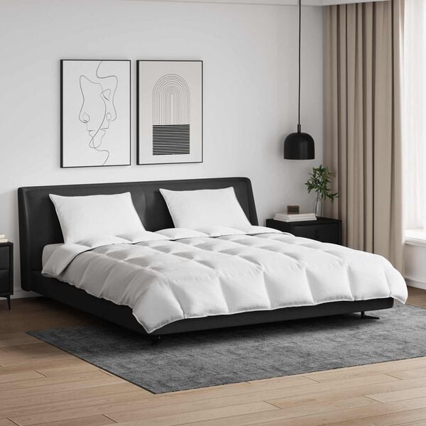 vidaXL R&uacute;mfatasett me&eth; kodda 3 pcs Hv&iacute;tt D&uacute;nfja&eth;rir