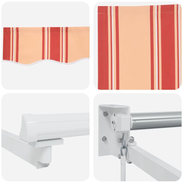 vidaXL S&oacute;lskermur Gulur og appels&iacute;nugulur 350 x 250 x 165 cm P&oacute;l&yacute;ester