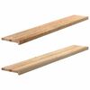 vidaXL gluggasyllur 2 stk &Oacute;me&eth;h&ouml;ndlu&eth; 160x25x2 cm gegnheil vi&eth;ar eik