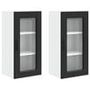 vidaXL Eldh&uacute;s sk&aacute;pur me&eth; geymslu Kalmar 2 pcs Svartur 40 x 31 x 80 cm