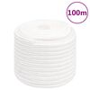 vidaXL B&aacute;tareipi Fullt Hv&iacute;tt 18 mm 100 m P&oacute;l&yacute;pr&oacute;p&yacute;len