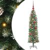 vidaXL Gervi mj&oacute; j&oacute;latr&eacute; me&eth; 150 LED me&eth; standi Gr&aelig;nn og hv&iacute;tur 120 cm