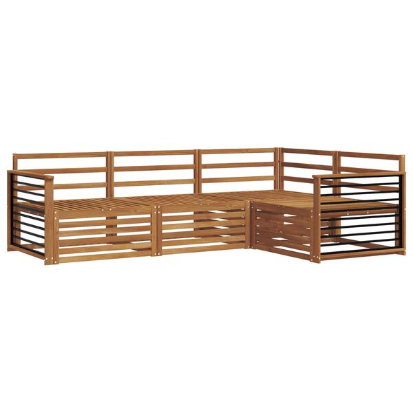 vidaXL &Uacute;ti s&oacute;fasett 4 pcs N&aacute;tt&uacute;rulegur Hrein akas&iacute;utr&eacute;