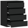 vidaXL Hornkommóða Svart 60x41x76 cm Hannaður viður