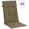 vidaXL St&oacute;lsessur H&aacute;tt Bak 2 stk. M&oacute;gr&aacute;ar blanda 120x50x4 cm Tau&aacute;kl&aelig;&eth;i