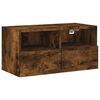 vidaXL Sj&oacute;nvarpsveggsk&aacute;pur Reyklitu&eth; Eik 60x30x30 cm Samsettur vi&eth;ur