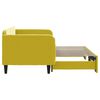 vidaXL Svefnsófi með Hjólaplötu Gulur 90x200 cm Flauel