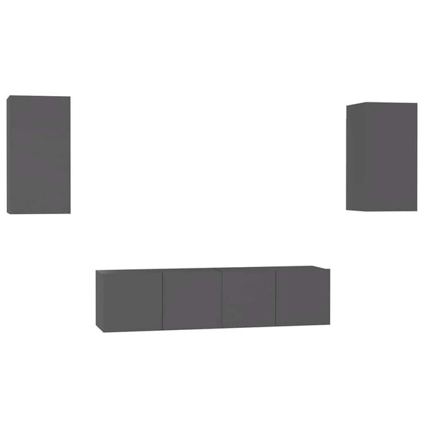 vidaXL 4 hluta Sj&oacute;nvarpssk&aacute;pasett Gr&aacute;r Samsettur Vi&eth;ur