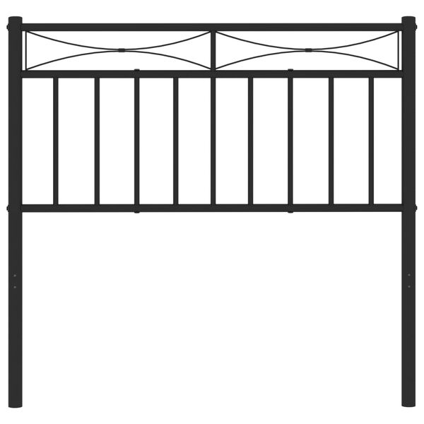 vidaXL H&ouml;fu&eth;gafl &uacute;r M&aacute;lmi Svartur 90 cm