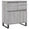 vidaXL Skenkur Gr&aacute;r Sonoma Eik 60x35x70 cm Samsettur Vi&eth;ur