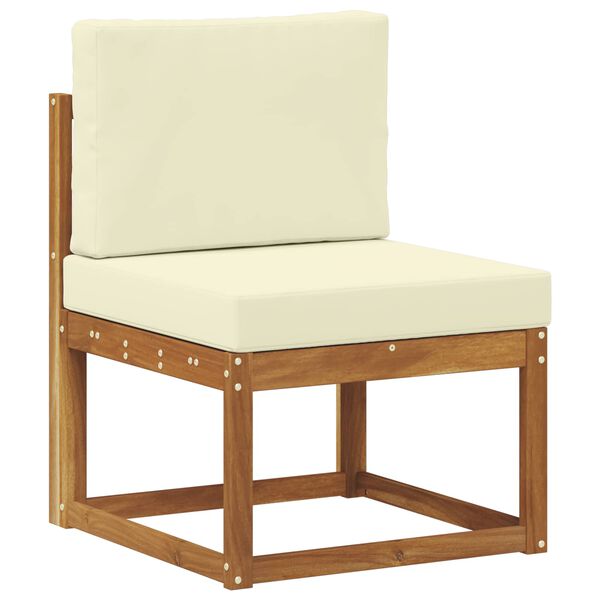 vidaXL &Uacute;ti s&oacute;fasett me&eth; p&uacute;&eth;i 7 pcs N&aacute;tt&uacute;rulegt og Krem