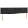 vidaXL H&ouml;fu&eth;gaflar Svart 200x5x78/88 cm Flauel