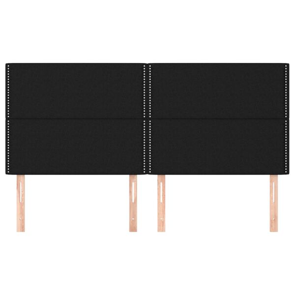 vidaXL H&ouml;fu&eth;gafl svartur 200x5x118/128 cm &uacute;r efni