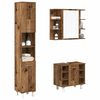 vidaXL 3 stykki ba&eth;herbergish&uacute;sgagnasett Old Wood Engineered Wood