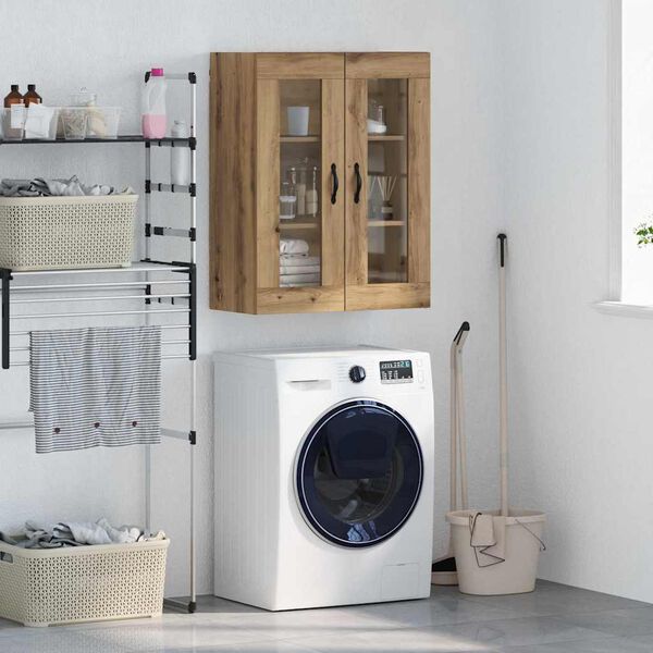 vidaXL Veggsk&aacute;pur Artisan Eik 69,5 x 34 x 90 cm