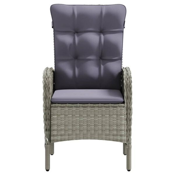 vidaXL 5 Stk. Garðhúsgagnasett með Púðum Svart