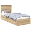 vidaXL Geymslu R&uacute;m me&eth; sk&uacute;ffu Sonoma Eik 75 x 190 cm Samsettur vi&eth;ur