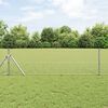 vidaXL Gir&eth;ingarp&oacute;stur Silfur 25 x 0,8 m (25 x 25 mm net) St&aacute;l