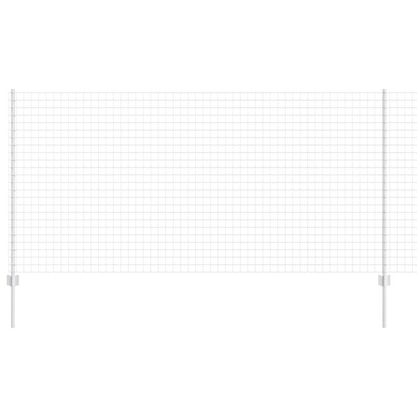 vidaXL Girðing og stuðull Silfur 1,2 x 10 m Stál