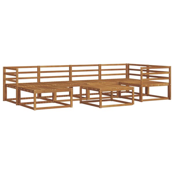 vidaXL &Uacute;ti s&oacute;fasett 7 pcs N&aacute;tt&uacute;rulegur Hrein akas&iacute;utr&eacute;