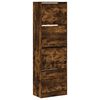 vidaXL Sk&oacute;sk&aacute;pur me&eth; 4 L&oacute;&eth;r&eacute;ttum Sk&uacute;ffum Reyklitu&eth; Eik 60x34x187,5 cm