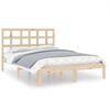 vidaXL R&uacute;mgrind Gegnheill Vi&eth;ur 135x190 cm Tv&iacute;brei&eth;