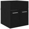 vidaXL Vaskask&aacute;pur Svartur Eik 41 x 38,5 x 46 cm Samsettur vi&eth;ur