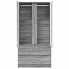 vidaXL Cabinet me&eth; sk&uacute;ffu Gr&aacute;r Sonoma 79,5 x 49 x 156 cm Verkefnavi&eth;ur