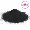 vidaXL Aquarium Sand 25 kg Svartur 0,2-2 mm