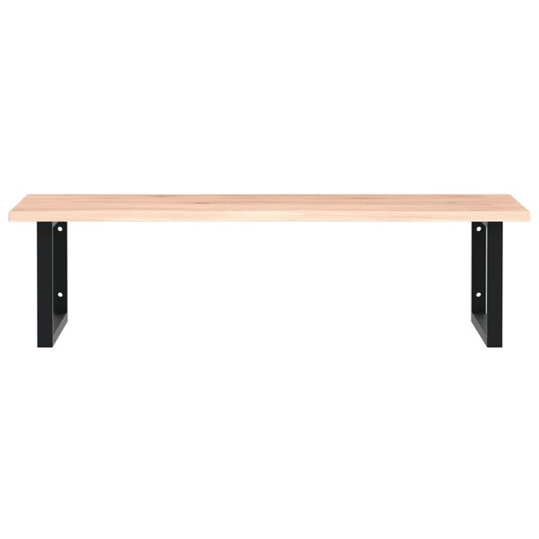 vidaXL Veggfest Handlaugarhilla St&aacute;l og Gegnheil Eik