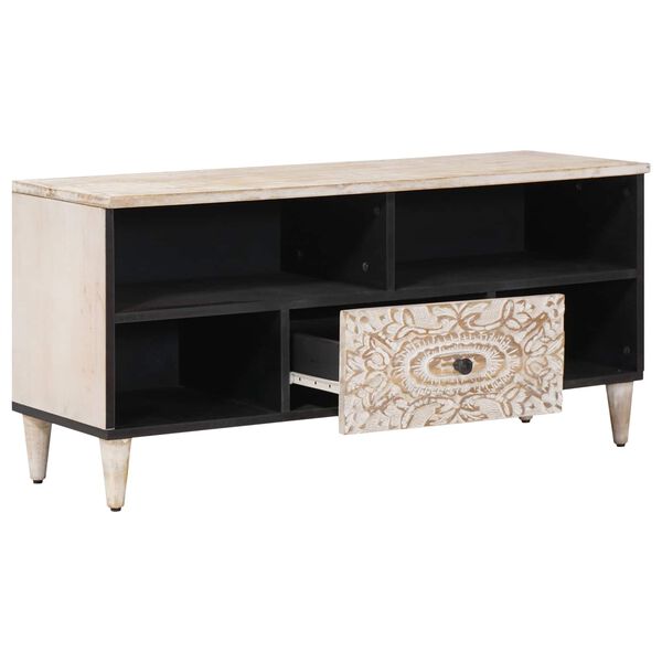 vidaXL Sj&oacute;nvarpssk&aacute;pur Hv&iacute;tt 100 x 33,5 x 46 cm Hart mang&oacute;tr&eacute;