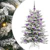 vidaXL Gervi hengdu j&oacute;latr&eacute; Me&eth; LED r&aelig;ma lj&oacute;sum Hv&iacute;tt 120 cm PE og PVC