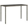 vidaXL Gar&eth;bor&eth; me&eth; Glerpl&ouml;tu Gr&aacute;tt 115x54x74 cm P&oacute;l&yacute;rattan