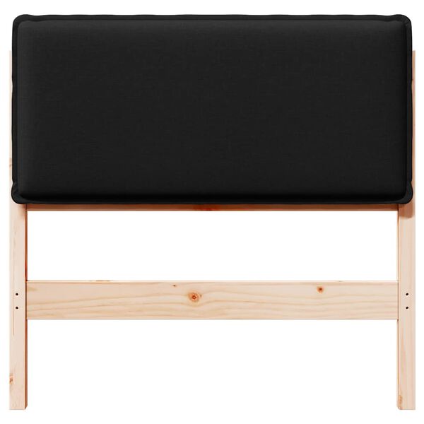 vidaXL B&oacute;lstru&eth; r&uacute;mgafl N&aacute;tt&uacute;rulegur og svartur 75 cm Solid furuhikk