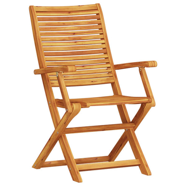 vidaXL Gar&eth;ur bor&eth;sett 5 pcs Br&uacute;nn Gegnheill akas&iacute;uvi&eth;ur