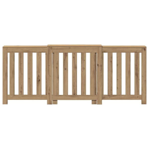 vidaXL Ofnhlíf Artisian Eik 205x21,5x83,5 cm Samsettur Viður